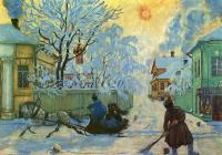 Kustodiev, Boris - Frosty Morning